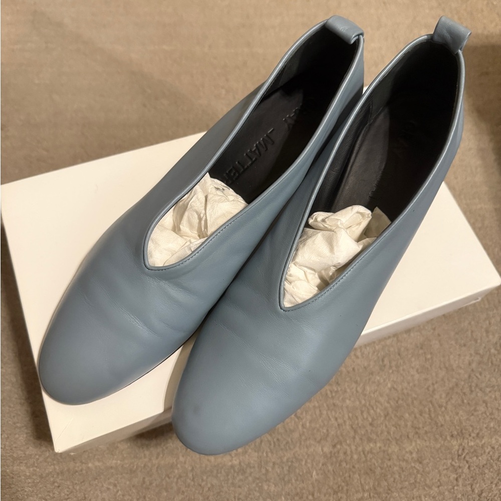 Gray Matters Mildred Blue Leather Pumps Size 41 US 11 Made in Italy